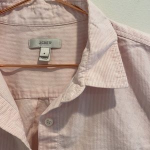 J. Crew Light Pink & White Striped Pullover 8